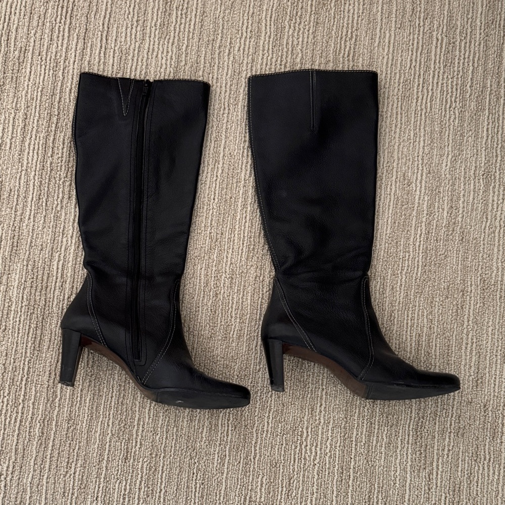 Etienne Aigner Black Heeled Boots
